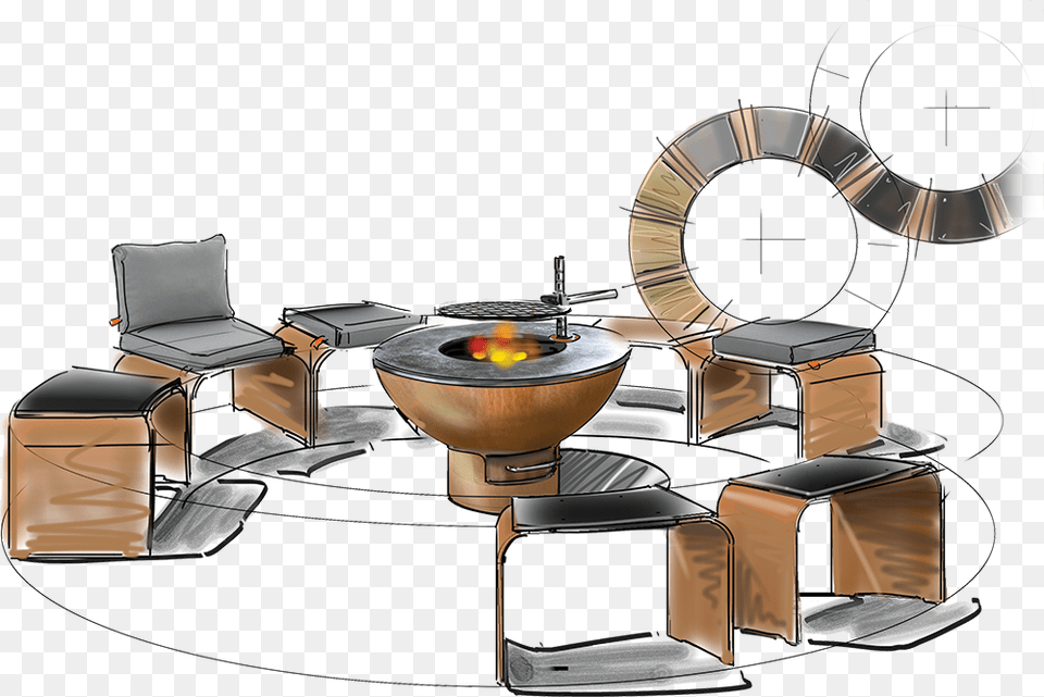 Bbq Pit Clipart End Table, Furniture, Dining Table, Indoors, Chair Png Image
