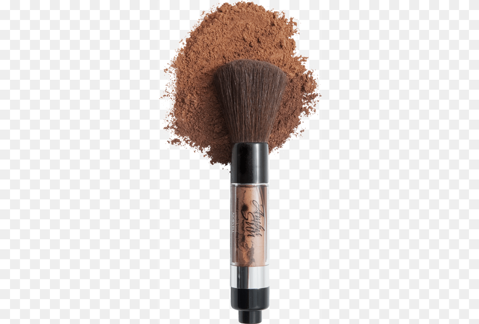 Bbrush Mineral Bronzing Brush With Dark And Medium Bronzing Powder In A Brush, Face, Head, Person, Cosmetics Png Image