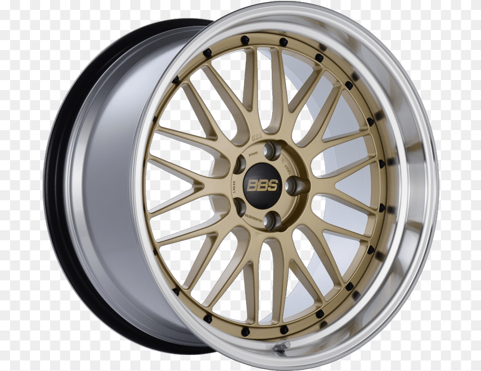 Bbs Lm 20x105 5x1143 Et20 Cb66 Gold Center Diamond Cut Lip Wheel Bbs Lm 19, Alloy Wheel, Car, Car Wheel, Machine Free Png