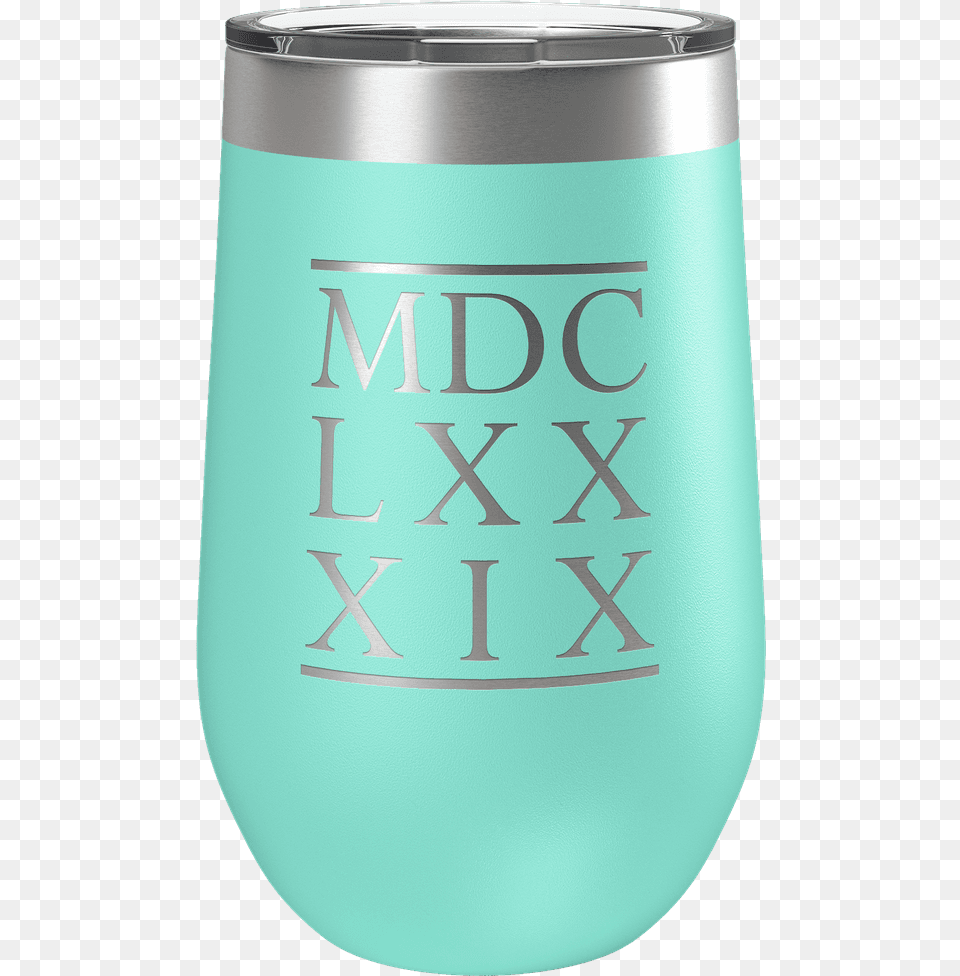 Bcf Roman Numerals 16oz Insulated Tumbler Diet Soda, Jar, Glass, Can, Tin Free Png