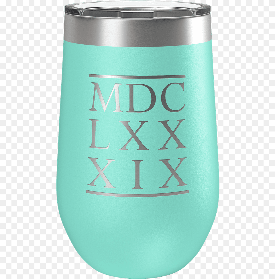 Bcf Roman Numerals 16oz Insulated Tumbler Diet Soda, Jar, Glass, Can, Tin Png Image