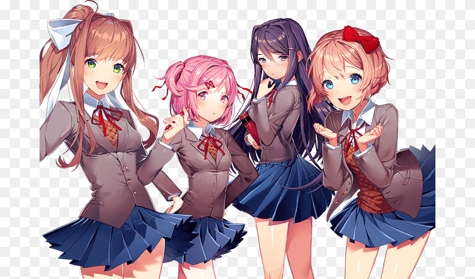 Bcuz I39m Curious Xd No Seriously I Wanna See Who39s Cute Doki Doki Literature Club, Publication, Book, Comics, Adult Free Png Download