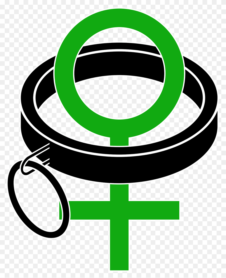 Bdsm Collar Female Symbol Clipart, Green, Accessories, Belt Free Png Download