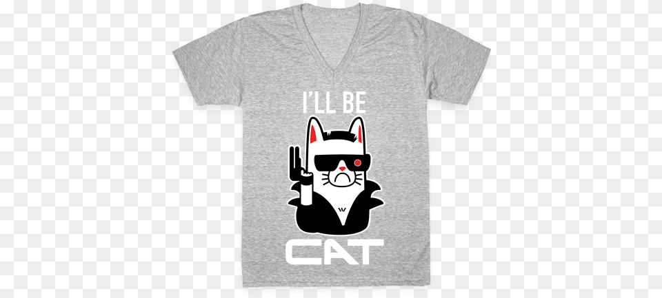 Be Cat V Neck Tee Shirt Red T Shirt, Clothing, T-shirt, Baby, Person Free Transparent Png