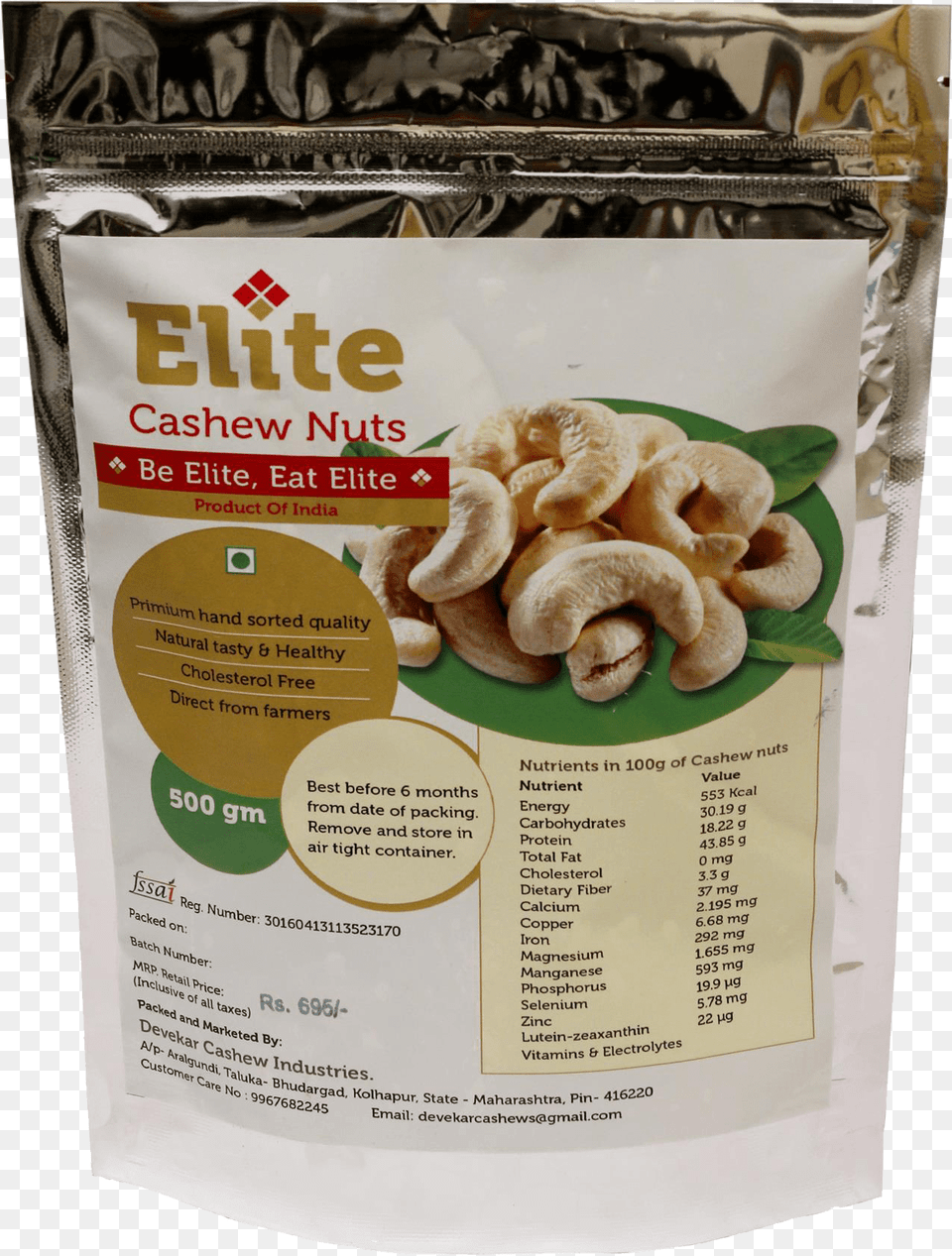 Be Elite Eat Elite Cashew, Bread, Food, Advertisement, Business Card Free Png