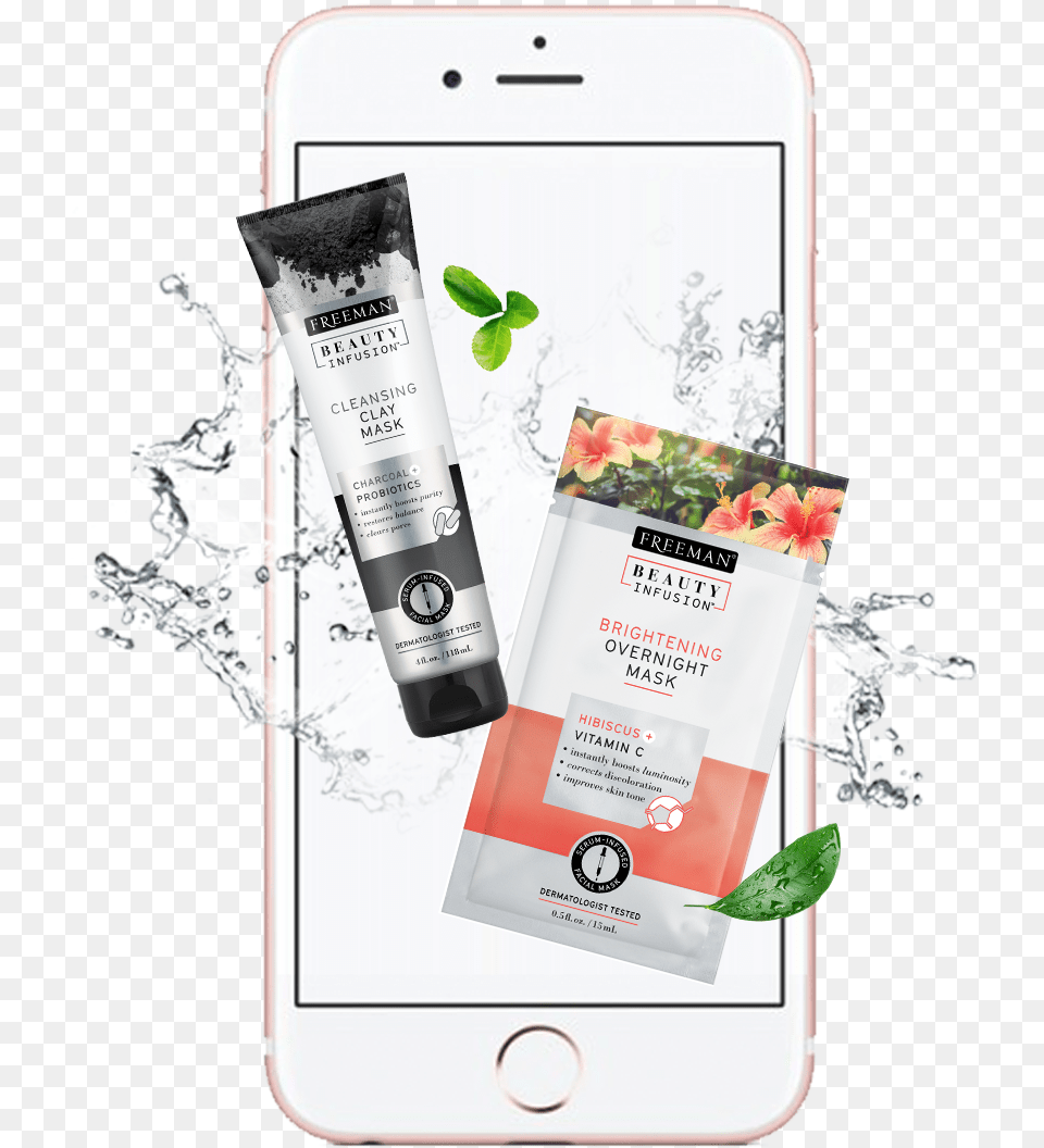 Be Freeman Beauty Famous Freeman Beauty Infusion Facial Mask Serum Infused, Advertisement, Poster, Electronics, Phone Png