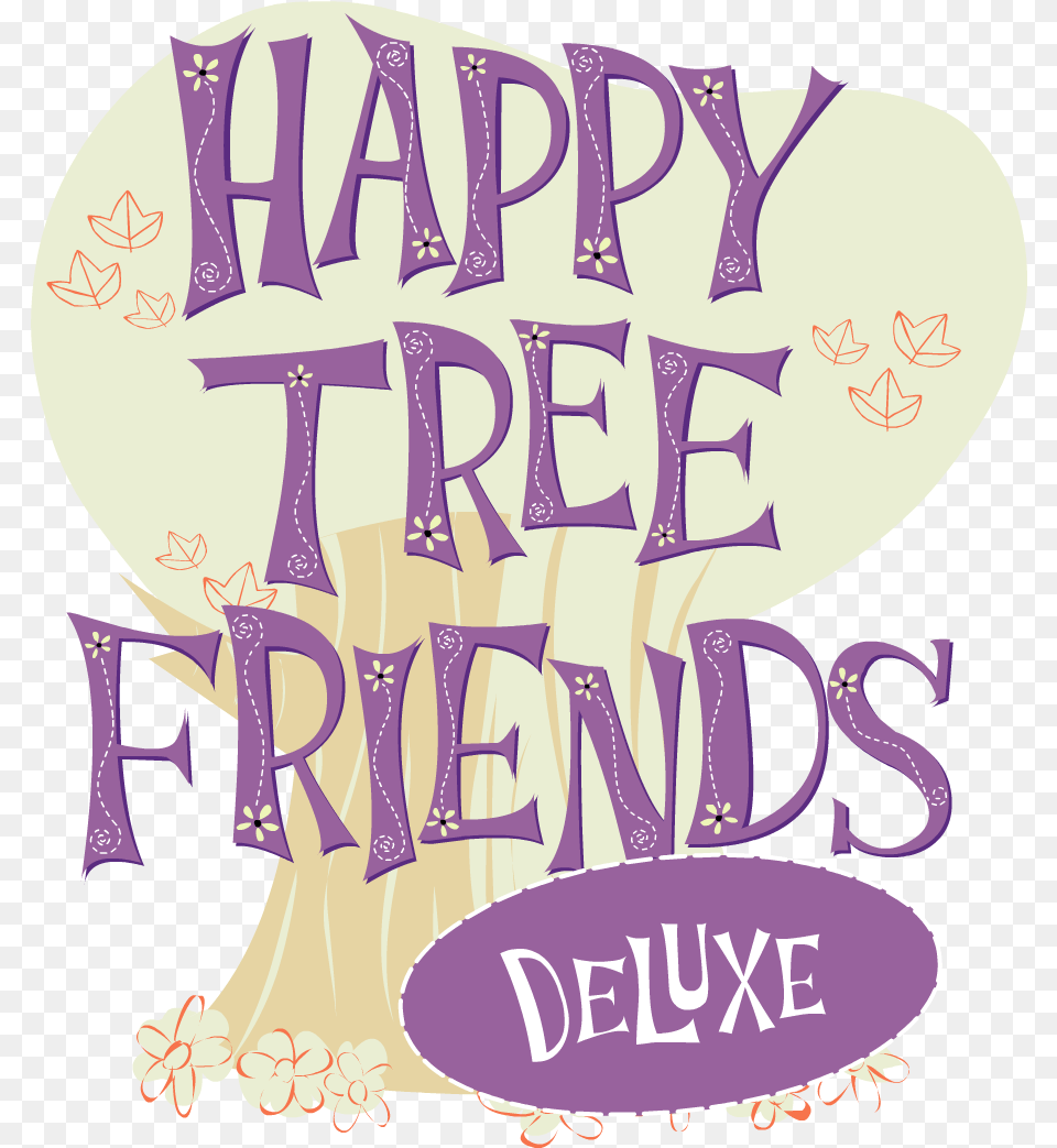 Be Happy Tree Friends Logo, Purple, Book, Publication, Advertisement Free Png Download