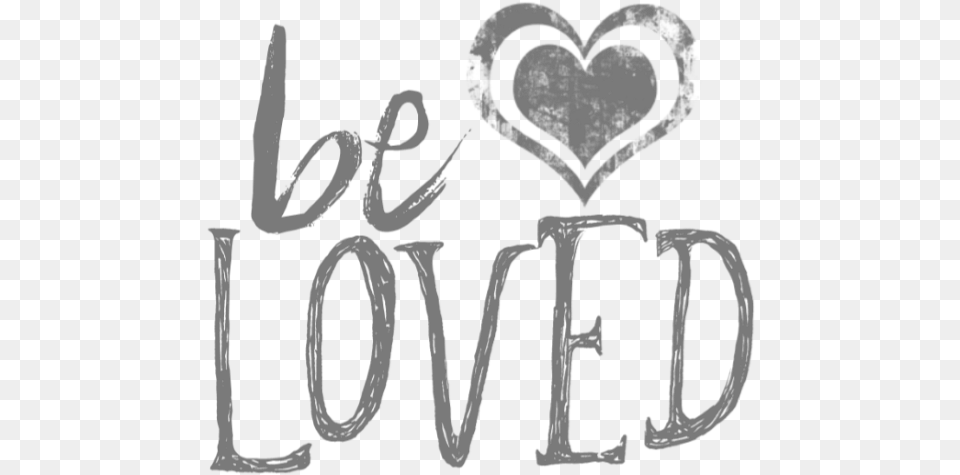 Be Loved Logo Black Heart, Text, Stencil Free Png Download