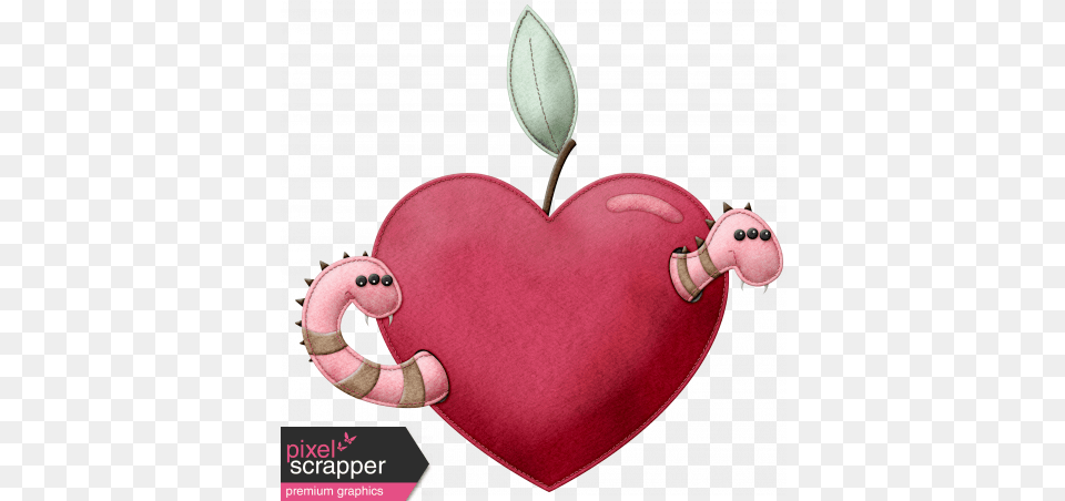Be Mine Worms In Heart Graphic By Melo Vrijhof Pixel Worms In A Heart, Cushion, Home Decor, Animal, Reptile Free Png