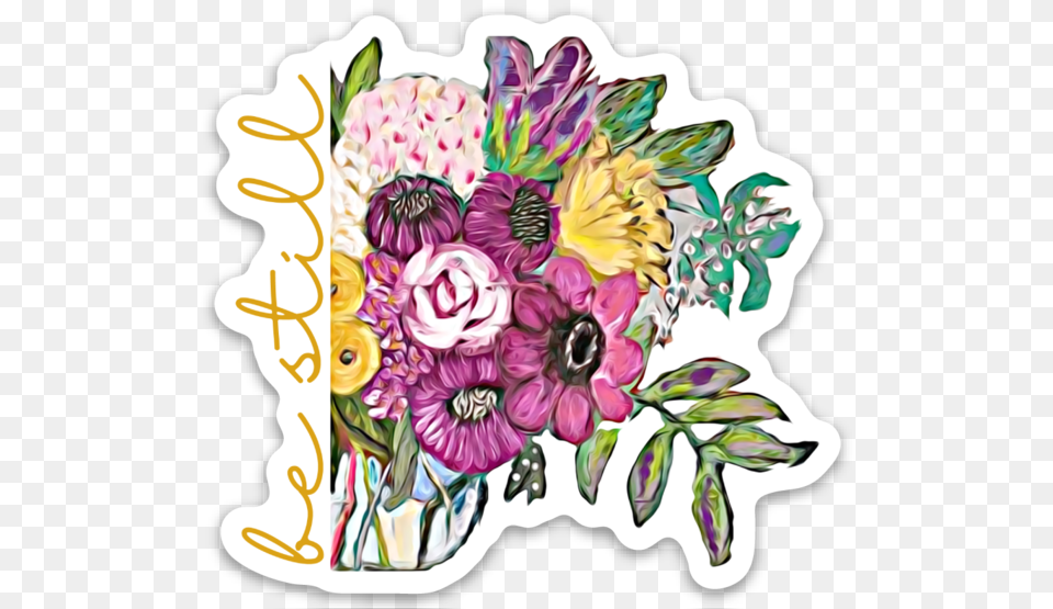 Be Still Die Cut All, Art, Dahlia, Floral Design, Flower Png