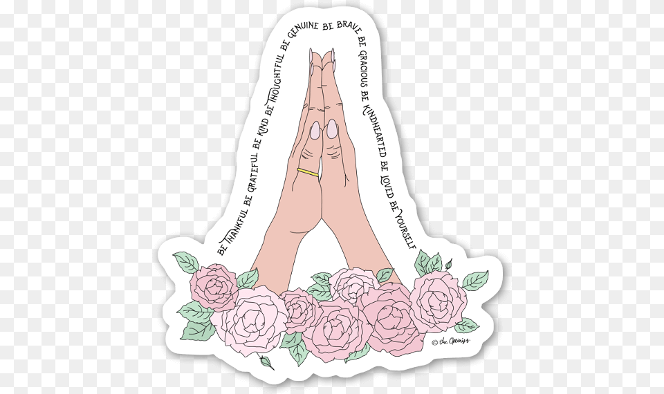 Be Thankful Sticker Illustration, Massage, Person, Flower, Plant Png