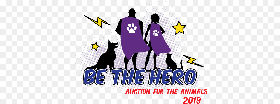 Be The Hero Logo V4 Auction For The Animals Be The Hero, Purple, People, Person, Adult Png
