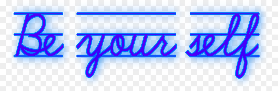 Be Your Self Cobalt Blue, Light, Purple, Text, Neon Png