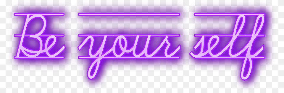 Be Your Self Lavender, Light, Neon, Purple Png