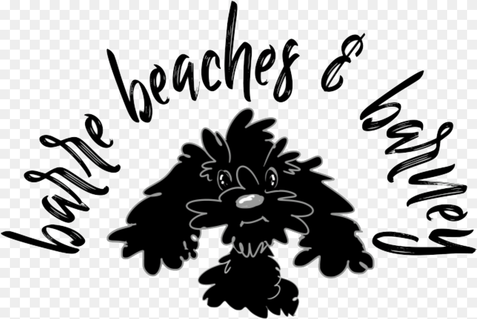 Beach, Art, Text, Silhouette, Flower Free Png Download