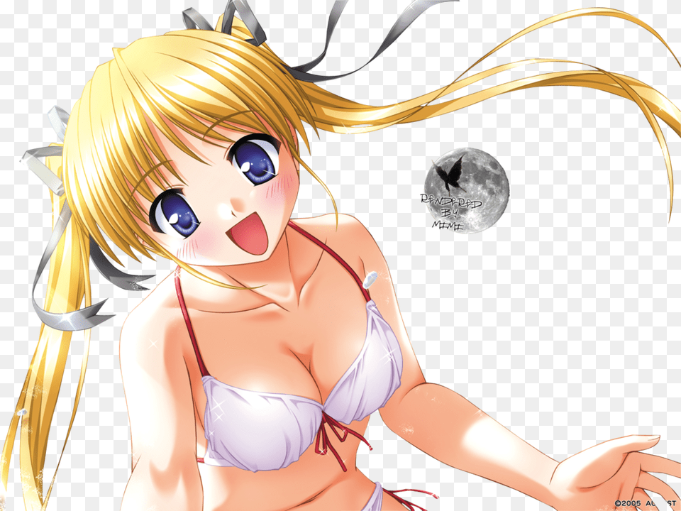 Beach Anime Girl Render, Adult, Publication, Person, Female Free Png Download