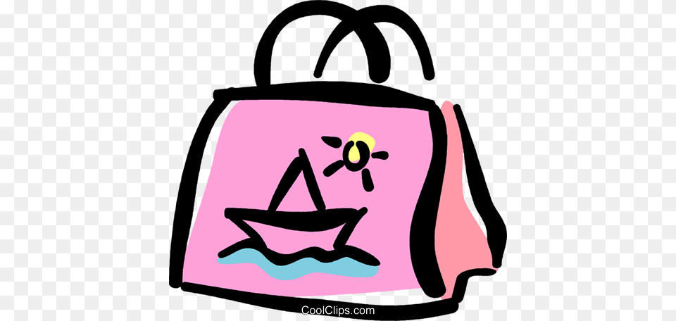 Beach Bag Royalty Vector Clip Art Illustration, Accessories, Handbag, Purse, Face Png Image