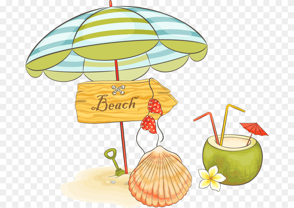 Beach Cartoon, Food, Fruit, Plant, Produce Free Transparent Png