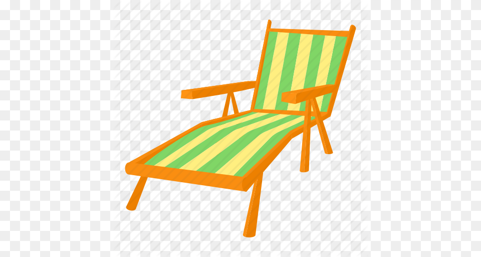 Beach Cartoon Chair Chaise Deck Outdoor Recliner Icon, Furniture, Crib, Infant Bed Png Image