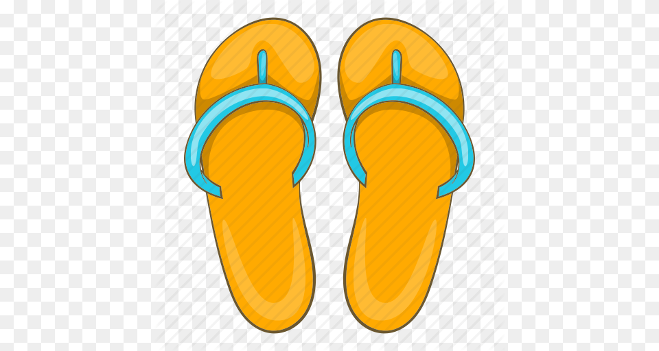 Beach Cartoon Holiday Sand Slippers Summer Suncream Icon, Clothing, Flip-flop, Footwear Free Png