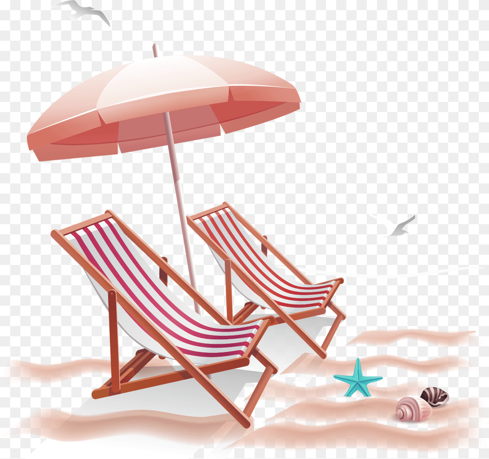 Beach Chair And Picture Library Beach Chair And Umbrella, Furniture, Summer, Animal, Bird Free Transparent Png