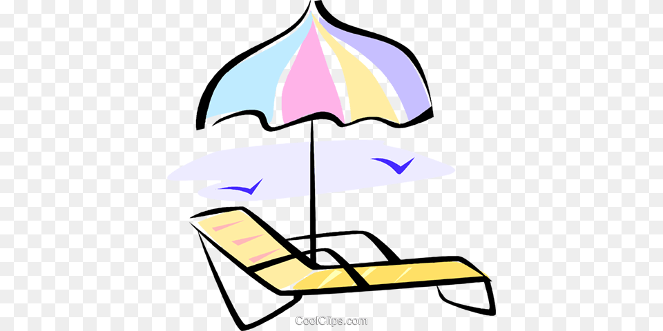 Beach Chair And Umbrella Royalty Vector Clip Art Illustration, Canopy, Shark, Sea Life, Animal Free Transparent Png