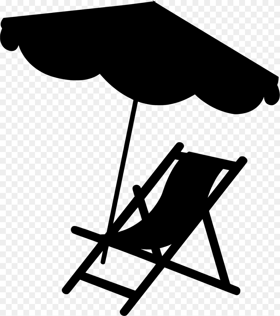 Beach Chair And Umbrella Silhouette, Canopy, Architecture, Building, House Png