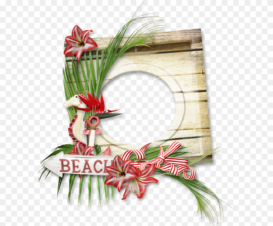 Beach Christmas Photo Frames, Flower, Flower Arrangement, Plant, Flower Bouquet Free Png Download