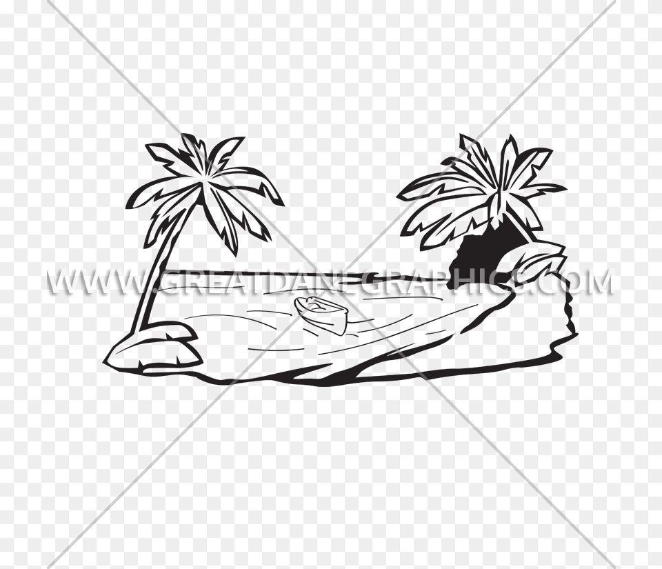 Beach Clipart Drawing Line Art, Palm Tree, Plant, Tree, Vegetation Png