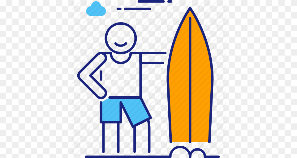 Beach Extreme Sports Summer Surfboard Surfer Surfing Icon, Nature, Outdoors, Sea, Sea Waves Png Image
