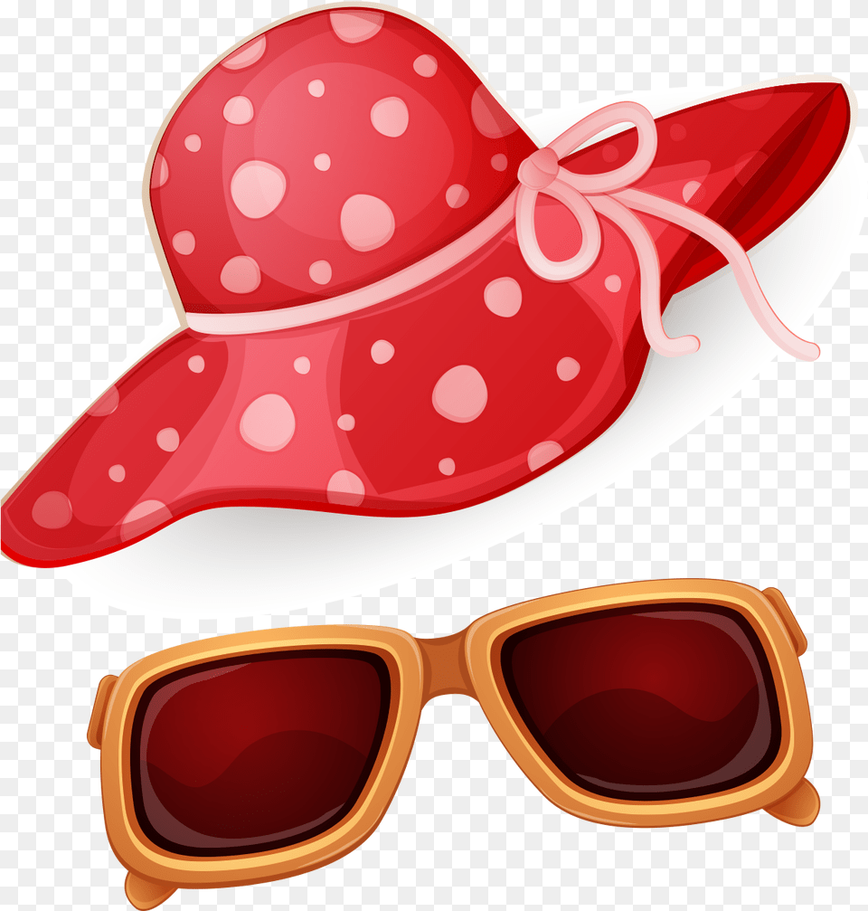 Beach Goggles Sunglasses Seaside Icon Hd Image Sun Hat And Glasses Clipart, Accessories, Clothing, Sun Hat Free Transparent Png