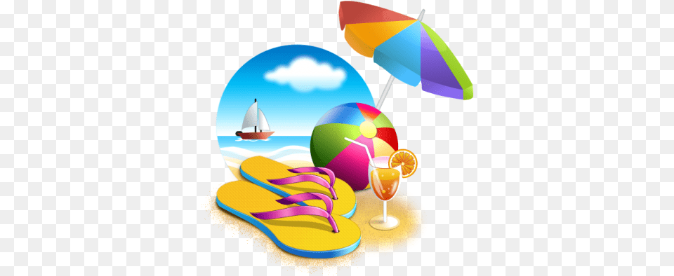 Beach Holidays Transparent Vacation, Summer, Clothing, Flip-flop, Footwear Free Png