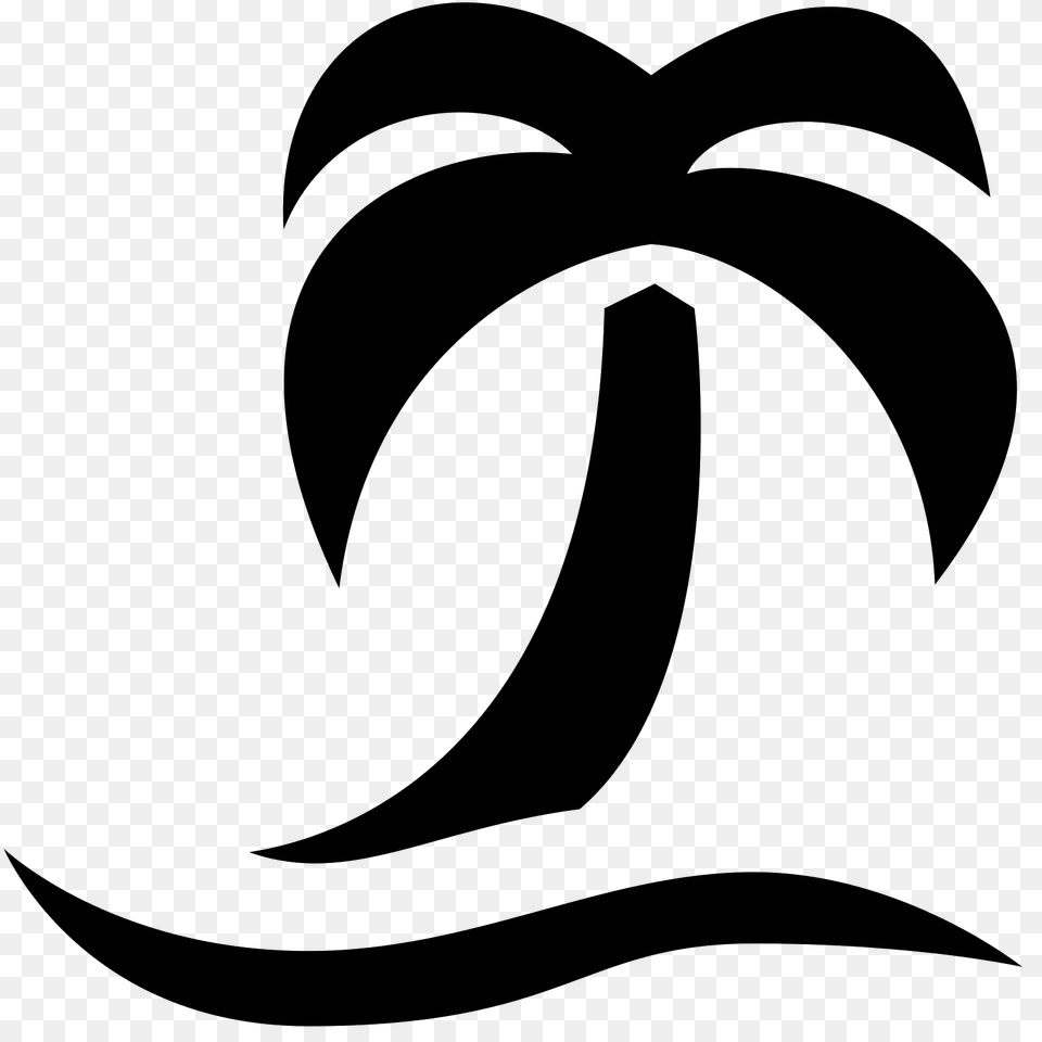 Beach Icon, Gray Free Png