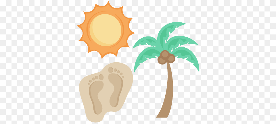 Beach Icons Set Scrapbook Cute Clipart, Leaf, Palm Tree, Plant, Tree Free Png