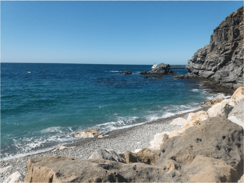 Beach Ocean Sea Rocks Background Scenic Scenery Overlay, Shoreline, Rock, Promontory, Outdoors Free Png Download