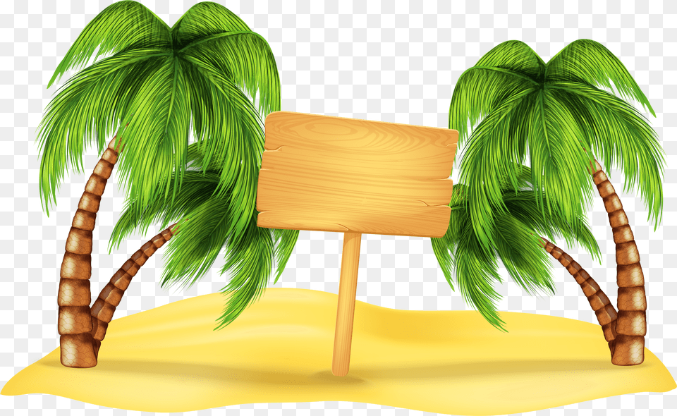 Beach Palm Decoration Clipart Transparent Background Beach Clipart Free Png