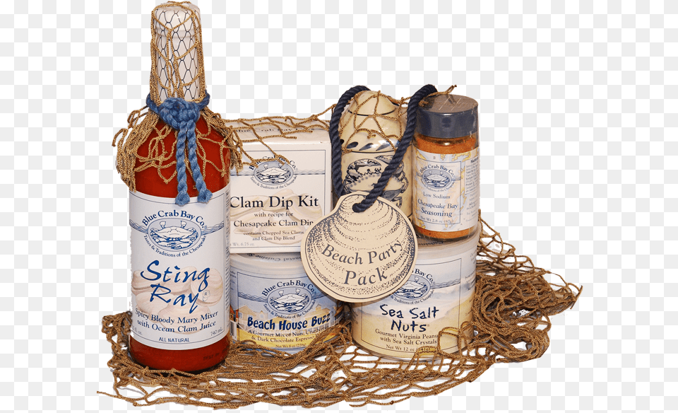 Beach Party Gift Box Blue Crab Baby Sting Ray Spicy Bloody Mary Mixer, Bottle, Alcohol, Beverage, Liquor Free Png