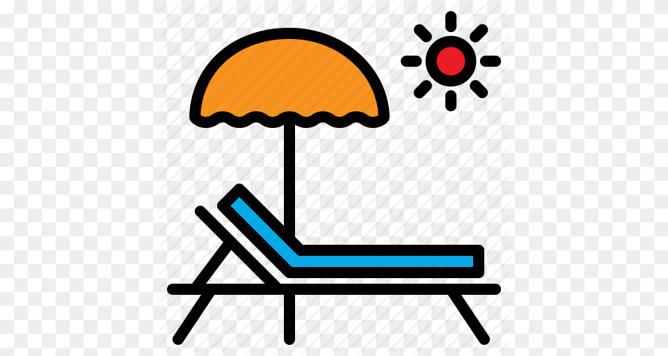 Beach Relax Sunbath Sunbathing Travel Vacations Icon, Light, Traffic Light Free Png Download