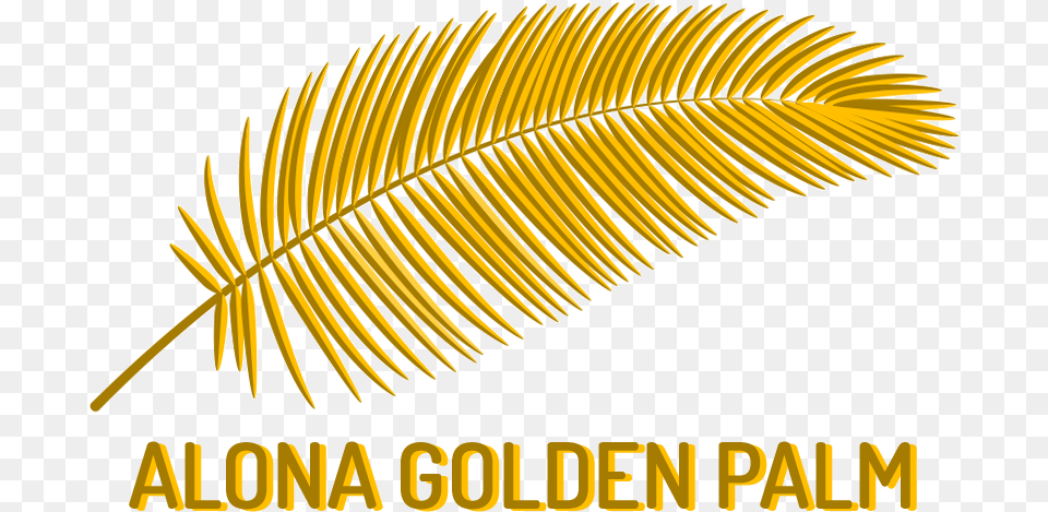 Beach Resort Gold Palm Leaf, Plant, Tree, Fern, Vegetation Free Transparent Png