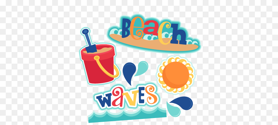 Beach Set Scrapbook Cute Clipart For Silhouette, Dynamite, Weapon Png Image