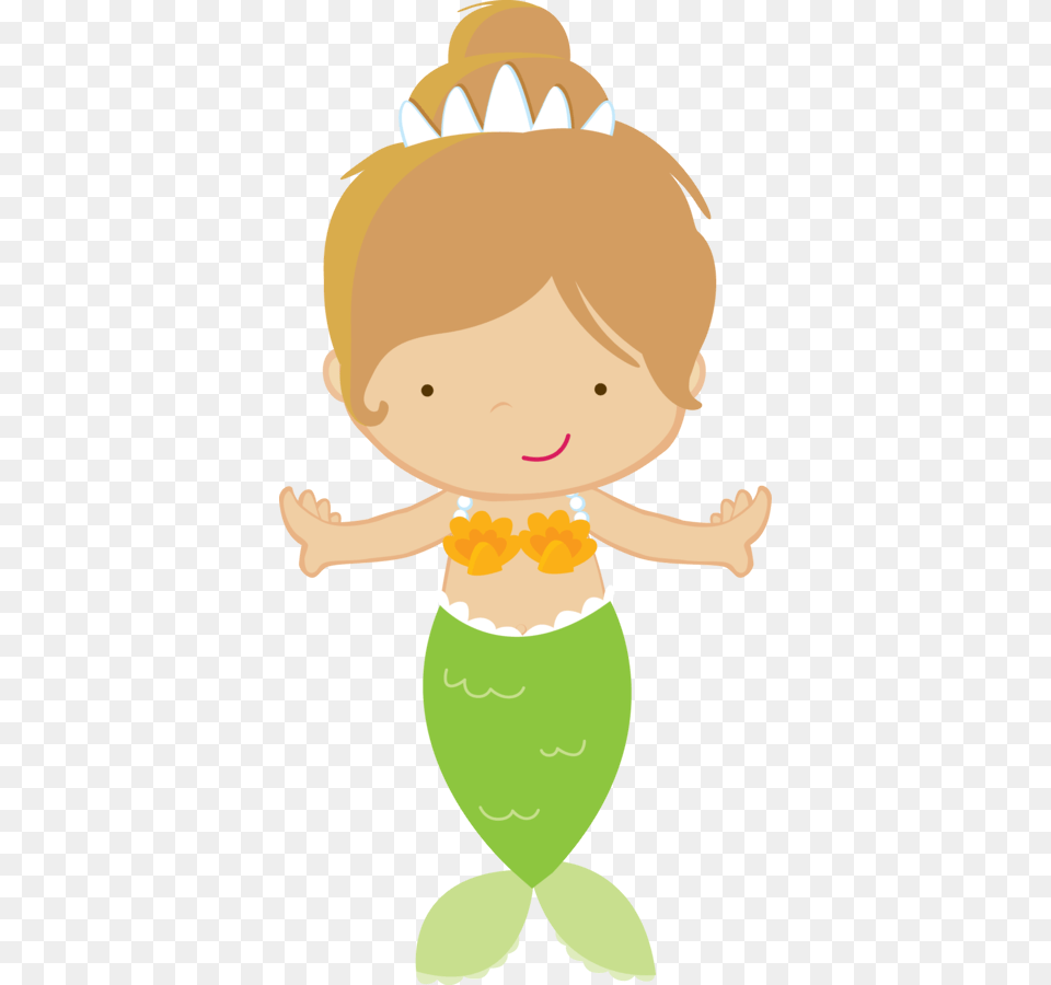 Beach Theme Mermaid Baby, Person, Face, Head, Toy Png
