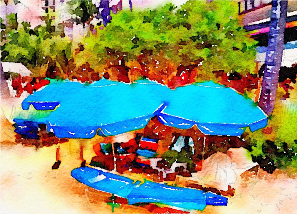 Beach Umbrella 102c Notecard Visual Arts, Art, Painting, Modern Art, Nature Free Transparent Png