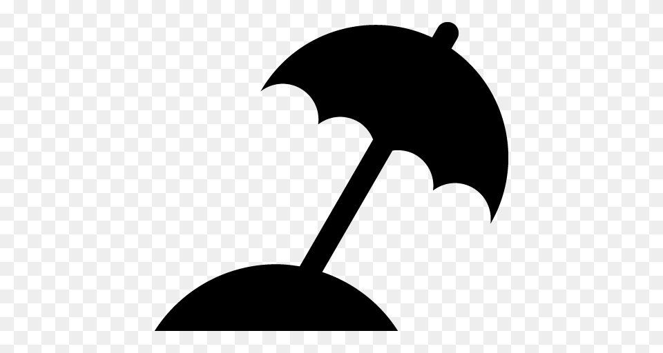 Beach Umbrella Icon, Gray Png Image