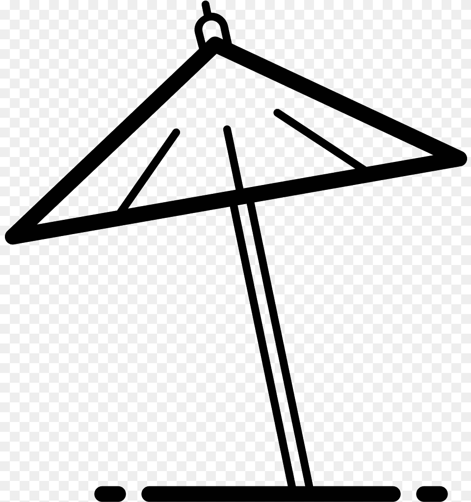 Beach Umbrella Icon Cross, Gray Png