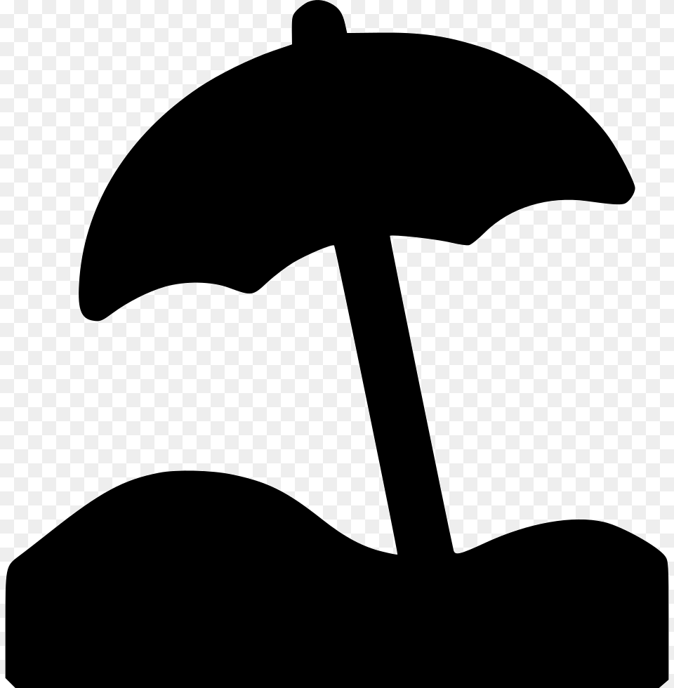 Beach Umbrella Icon Silhouette, Canopy, Stencil Free Png Download