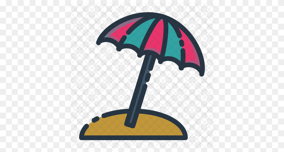 Beach Umbrella Icon Girly, Canopy Free Transparent Png