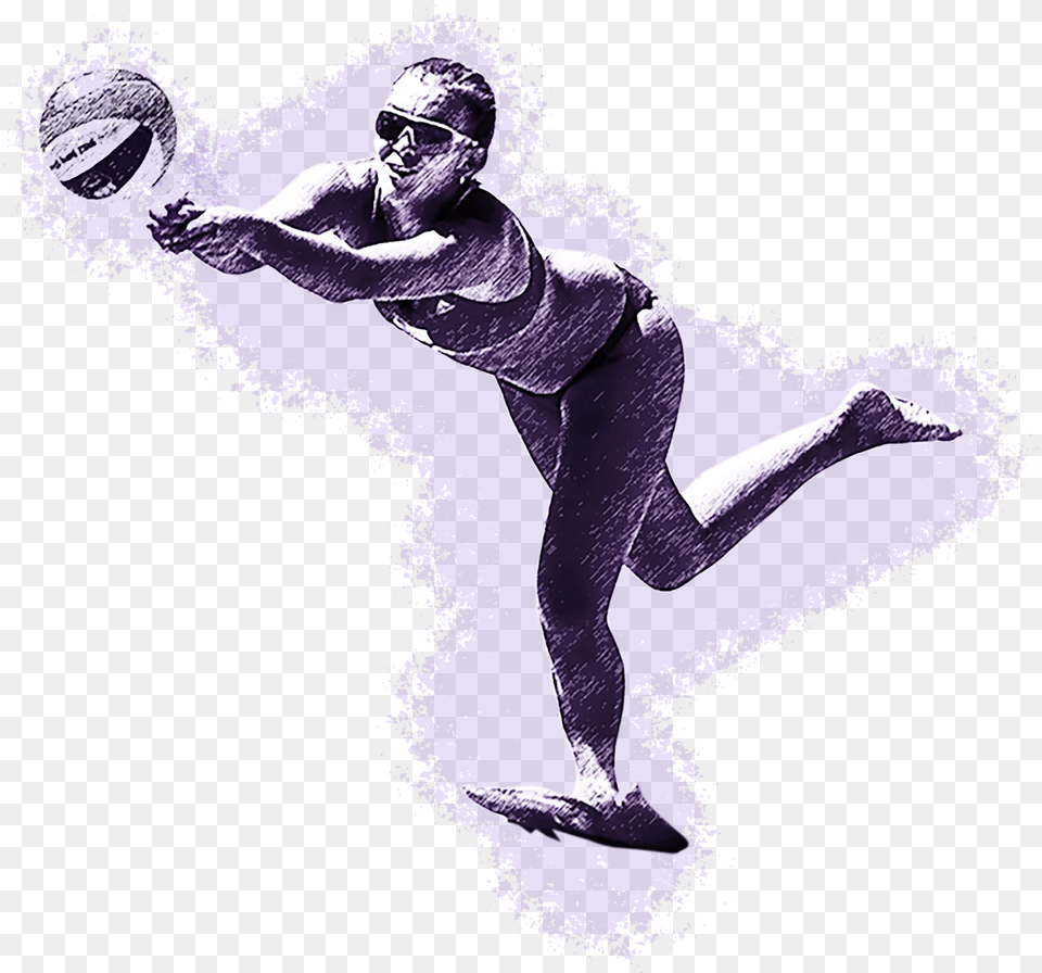 Beach Volley Ball Gambar Voly Ball, Purple, Adult, Person, Man Png Image