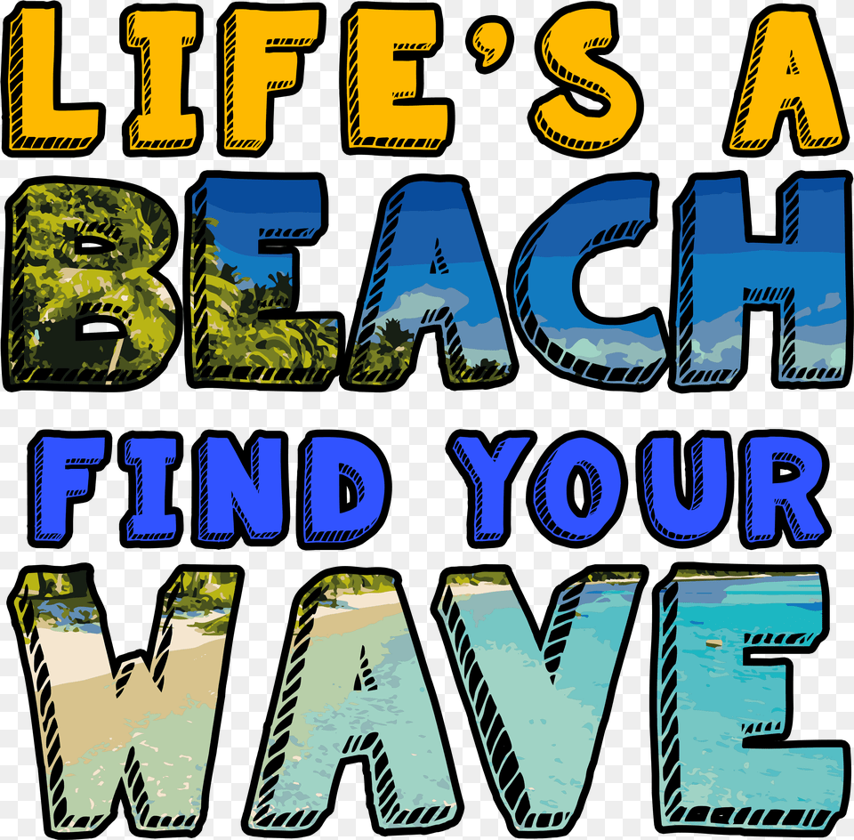 Beach Waves, Text Png