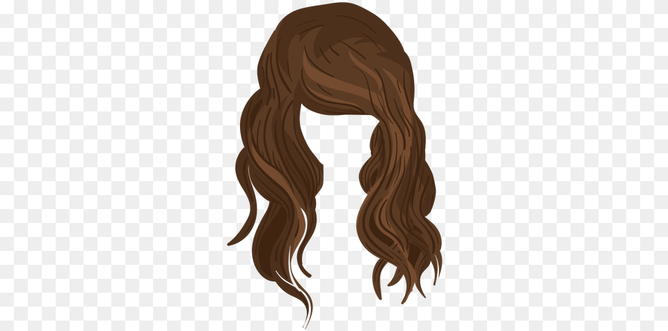 Beach Waves Hair Illustration Brown Hair Vector, Person, Adult, Female, Woman Png Image