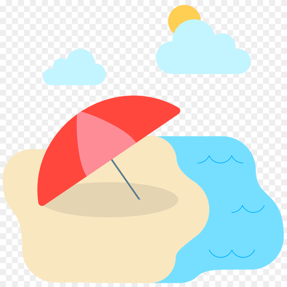 Beach With Umbrella Emoji Clipart, Canopy, Outdoors, Nature Free Transparent Png